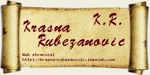 Krasna Rubežanović vizit kartica